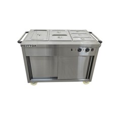 Wet Bain Marie Mobile Servery Hot Cupboard Food Cart Carvery Unit Heittox WBM3