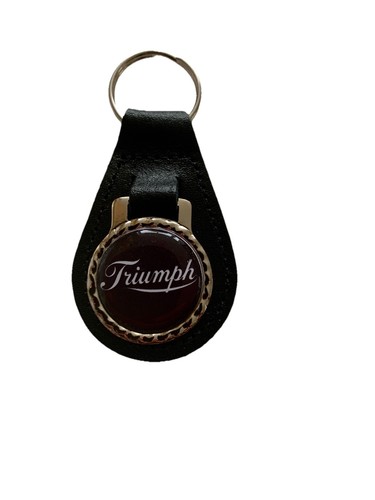Black leather keyring fob - ,