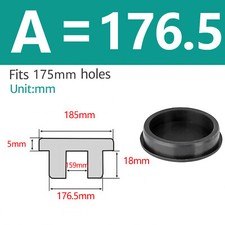 Silicone Rubber Round Hole Plugs Blanking End Cap Tube Pipe Insert Bung Black