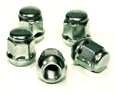 Set of 5 M12 x 1.5, 19mm Hex, radius seat wheel nuts lugs for Honda Cars