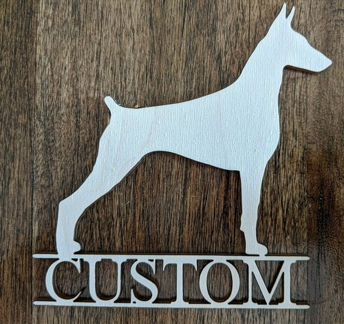 Doberman cutout custom wood - cutout,