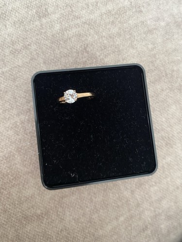 14ct rose gold qvc diamonique - gold,