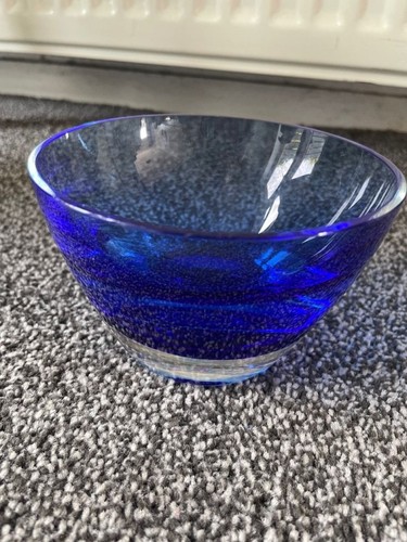 Vintage cobalt blue glass - cobalt, bowl