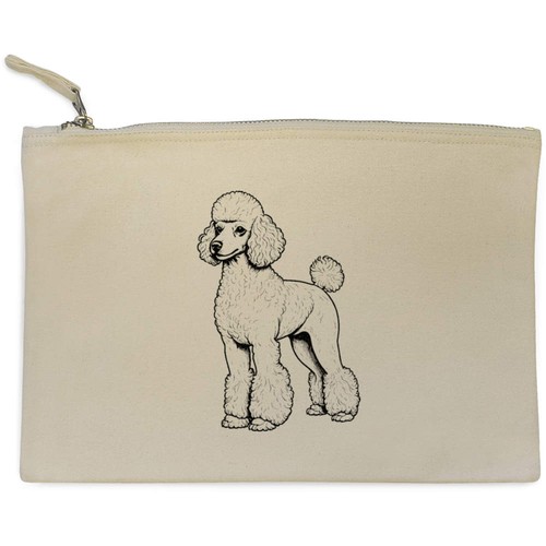 Standard poodle canvas zip - canvas,