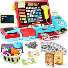 2025 NEW Kids Mini Toy Cash Register Checkout Till Sound Working Scanner Gifts