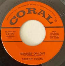 Dorothy Collins - Treasure Of Love / He's Got Me Hook, Line, And Sinker (7")