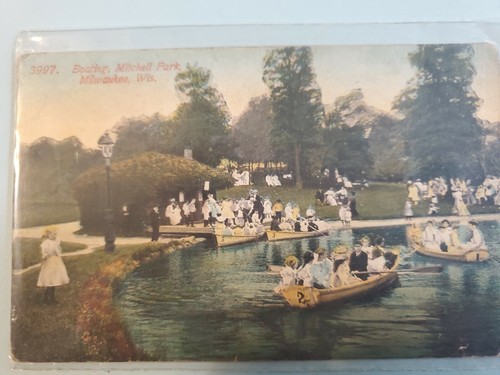 Vintage postcard boating - vintage,