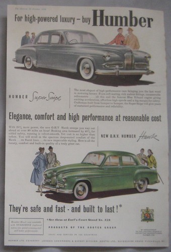 1954 humber hawk - humber,