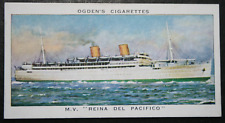 MV  REINA DEL PACIFICO  Pacific Steam Navigation Co  Vintage 1938 Card  EE07M