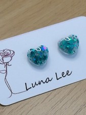 Tiffany Blue glitter bevelled