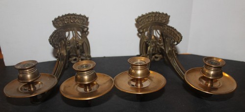 Pair victorian brass - victorian, brass/bronze