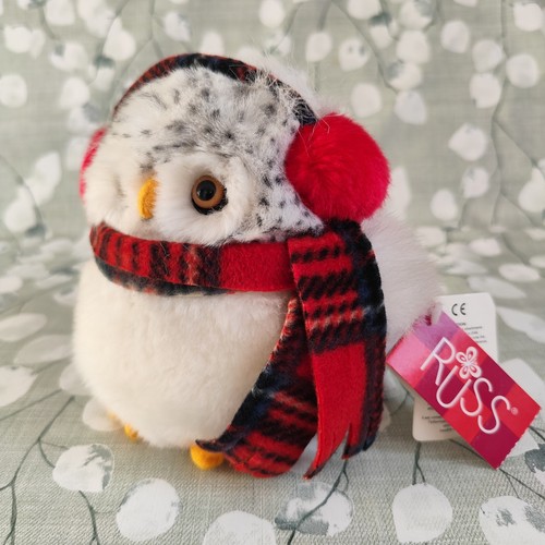 Russ berrie snowy white owl - white,
