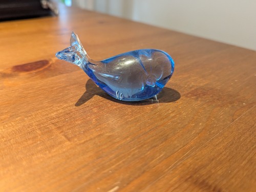Hand blown glass blue - blown,