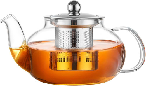 Glass teapot stovetop - glass,