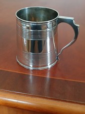 Antique Georgian sterling silver Christening Can Tankard Mug 1823