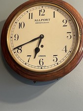 Antique Allport Birmingham Wall Clock with Key Working