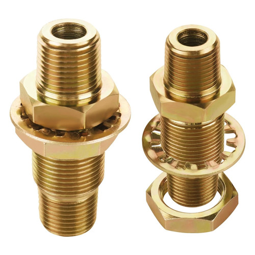 2pcs zinc plated bulkhead - zinc,