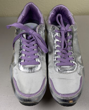 LA Gear Silver Purple Sneakers