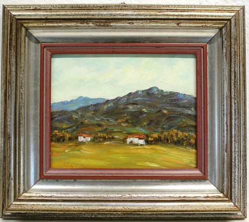 Antique oil painting table - antique, u