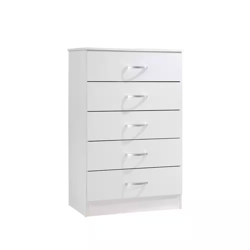Drawer white chest of - 5-drawer,