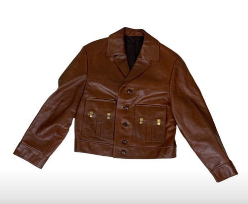 Vtg 70s 80s brown leder - vtg,