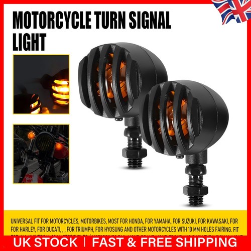 Black led bullet turn signals - black,