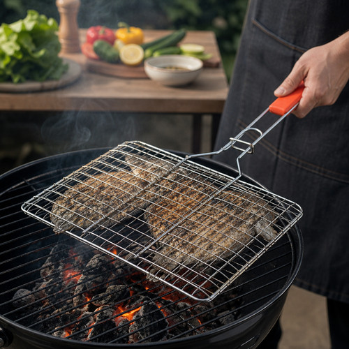Bbq grill rack long handle - long,
