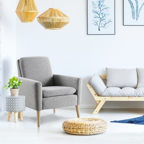 Modern accent fabric armchair - accent,