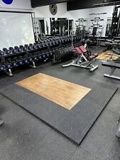 40mm Olympic Weightlifting Platform Deadlifting Home Gym Fitness Rubber /Wooden