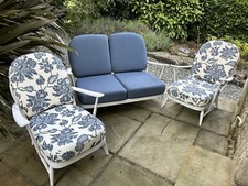 Ercol 1979 203 Windsor 3-piece suite restored, new webbing and cushions