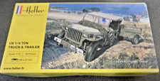 US 1/4 TON TRUCK & TRAILER / WILLYS JEEP 1:72 SCALE BY HELLER