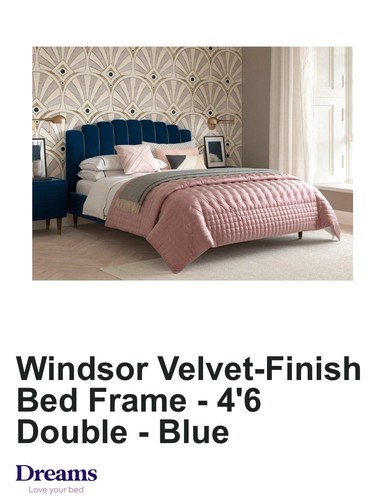 Windsor velvet finish bed - windsor,