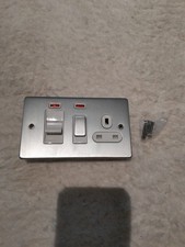 Schneider GU4501WBC Low Profile Cooker Control Unit 13a Skt  Neon Brushed Chrome