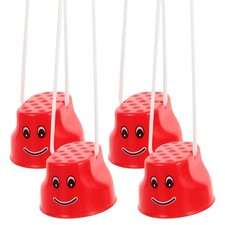  2 Pairs of Kindergarten Stilts Plaything Oval Shaped Stilts Playground Jumping