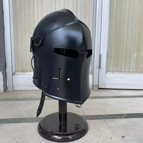 Medieval knight barbuta - knight, helmet