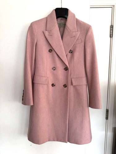 Burberry wool coat pink size - coat,