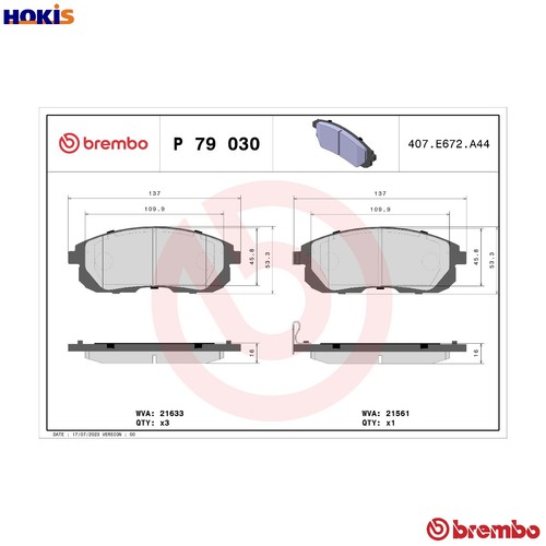Brake pad set disc - brake,