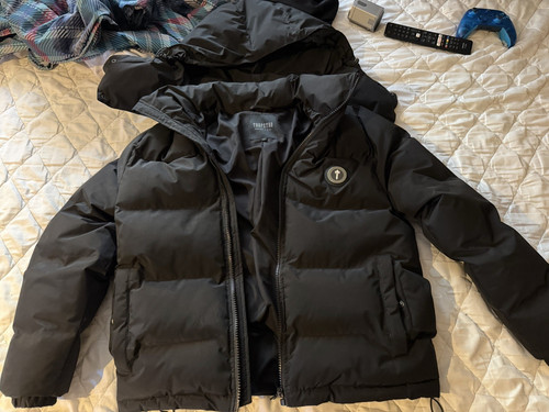 Trapstar men black hooded - black,