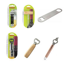 Apollo Traditional Vintage Retro Metal Wood Beer Can Tin Bottle Opener Corkscrew