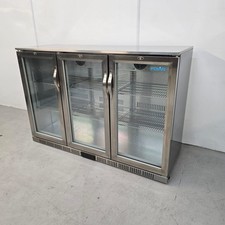Triple Door Glass Bottle Fridge Back Bar Cooler 330L Commercial Drinks Polar ...