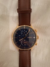 Solvil et Titus Interlude Multi-Function Quartz Leather Watch