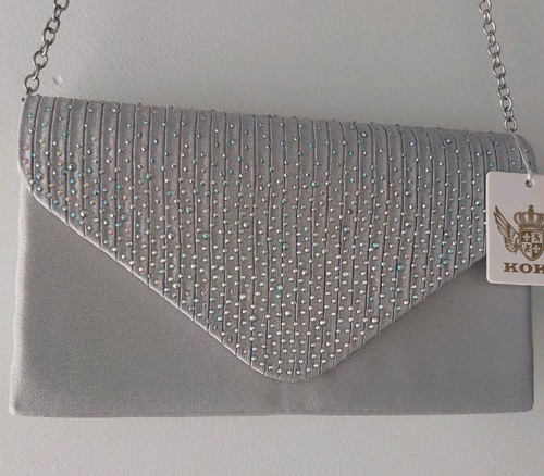 Women silver clutch bag - clutch,