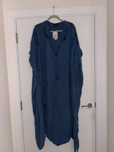 Saloos denim look embroidered - denim,