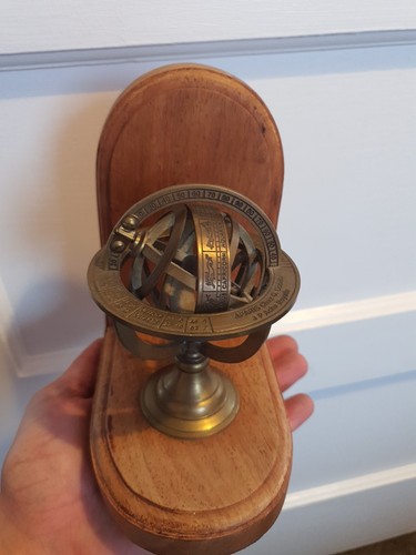 Vintage brass armillary - brass, sphere