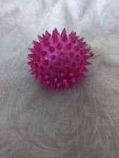 FLASHING  " RED " SPIKY FLASHING LIGHT UP SMALL BOUNCY BALL