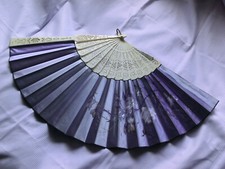ANTIQUE HAND PAINTED SILK HAND