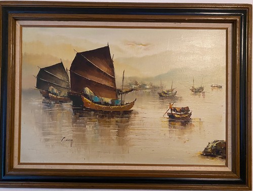 Vintage wong signed chinese - p.,