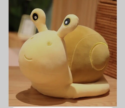 Yellow snail plushie toy 25cm - snail,