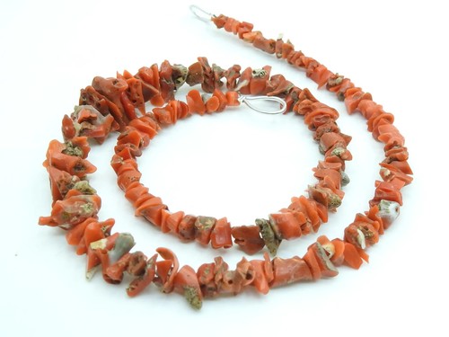 Natural red coral rough beads - rough,