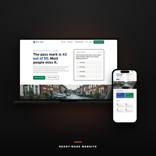 Driving theory test website - theory,